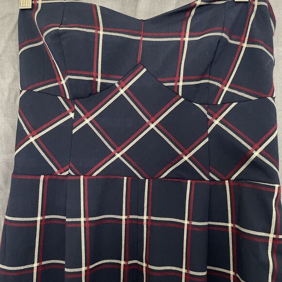 Adelyn Rae Navy and White Checkered Jumpsuit - Picture 2 of 8